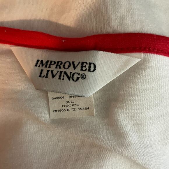 Womens XL Improved Living Cotton Blend White Recipe Graphic T-Shirt Cotton Blend - Picture 4 of 5